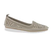 Andrea Conti Damen Leder Slipper sommerlich Florale Cutouts 0021712, Größe:41 EU, Farbe:Grau