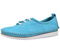Andrea Conti Damen Leder Sportiver Schnürschuh lässig Halbschuh bequem 0023626, Größe:38 EU, Farbe:Blau