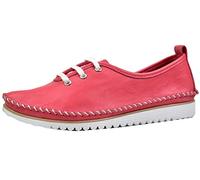 Andrea Conti Damen Leder Sportiver Schnürschuh lässig Halbschuh bequem 0023626, Größe:39 EU, Farbe:Rosa