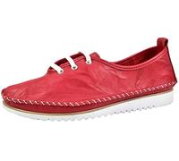 Andrea Conti Damen Leder Sportiver Schnürschuh lässig Halbschuh bequem 0023626, Größe:42 EU, Farbe:Rot