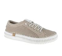Andrea Conti Damen Low Top Sneaker, New Taupe Weiß, 37 EU