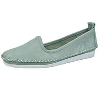 Andrea Conti Damen Mokassin Leder Slipper Ballerina Eyecatcher bequem 0027449, Größe:40 EU, Farbe:Grau