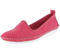 Andrea Conti Damen Mokassin Leder Slipper Ballerina Eyecatcher bequem 0027449,Rosa,Größe:38 EU