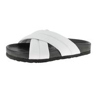 Andrea Conti Damen Pantolette Flacher Slipper, schwarz/weiß, 40 EU