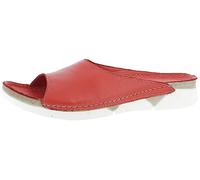 Andrea Conti Damen Pantolette Leder breiter Riemen sportliche Laufsohle 0529610, Größe:37 EU, Farbe:Rot