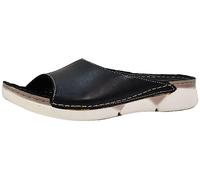 Andrea Conti Damen Pantolette Leder breiter Riemen sportliche Laufsohle 0529610, Größe:38 EU, Farbe:Schwarz