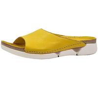 Andrea Conti Damen Pantolette Leder breiter Riemen sportliche Laufsohle 0529610, Größe:38 EU, Farbe:Gelb