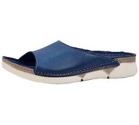Andrea Conti Damen Pantolette Leder breiter Riemen sportliche Laufsohle 0529610, Größe:38 EU, Farbe:Blau