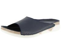 Andrea Conti Damen Pantolette Leder breiter Riemen sportliche Sohle 0529610, Größe:38 EU, Farbe:Blau