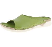 Andrea Conti Damen Pantolette Leder breiter Riemen sportliche Sohle 0529610, Größe:38 EU, Farbe:Grün