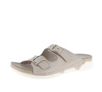 Andrea Conti Damen Pantolette Zwei Riemen Leder sportliche Laufsohle 0521700, Größe:39 EU, Farbe:Grau