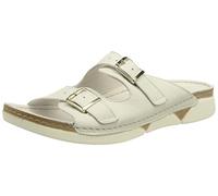 Andrea Conti Damen Pantolette Zwei Riemen Leder sportliche Laufsohle 0521700, Größe:40 EU, Farbe:Weiß
