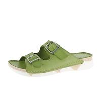 Andrea Conti Damen Pantolette Zweiriemer Leder Komfortweite 0521700, Größe:38 EU, Farbe:Grün