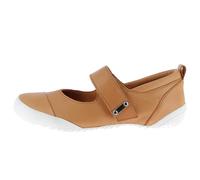 Andrea Conti Damen Riemchenballerina aus Leder mit Klettverschluss 0341066, Größe:40 EU, Farbe:Braun