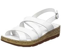 Andrea Conti Damen Sandalette Sandale mit Absatz, weiß, 39 EU