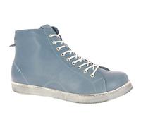 Andrea Conti Damen Schnürboot High Top Reißverschluss coole Farben 0341500, Größe:38 EU, Farbe:Blau
