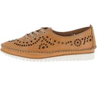 Andrea Conti Damen Schnürschuh aus Leder mit Cut-Outs 1881005, Größe:42 EU, Farbe:Braun