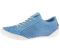 Andrea Conti Damen Schnürschuh Halbschuh Sommerschuh Leder perforiert 0345767, Größe:38 EU, Farbe:Blau
