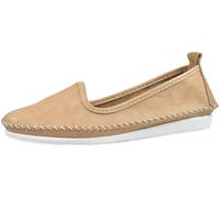 Andrea Conti Damen Slipper 0027449 Ballerina Mokassins bequem flexibel trendy, Größe:40 EU, Farbe:Beige
