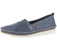 Andrea Conti Damen Slipper aus Leder mit Wechselsohle 1883656, Größe:37 EU, Farbe:Blau