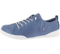 Andrea Conti Damen Slipper Halbschuh bequem sportlich Stretcheinsatz 0345724, Größe:39 EU, Farbe:Blau