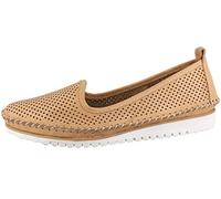 Andrea Conti Damen Slipper Leder Klassische Form mit luftigen Löchern 0021714, Größe:39 EU, Farbe:Braun