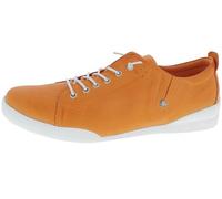 Andrea Conti Damen Slipper mit Zierschnürung sportiv seitlich Stretch 0345724, Größe:37 EU, Farbe:Orange