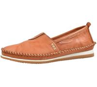 Andrea Conti Damen Slipper Mokassin aus sehr weichem Leder 1887801, Größe:39 EU, Farbe:Orange
