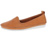 Andrea Conti Damen Slipper Mokassin aus weichem Leder im Boho Style 0027449, Größe:37 EU, Farbe:Orange