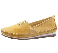 Andrea Conti Damen Slipper Mokassins Leder 1887801, Größe:39 EU, Farbe:Gelb