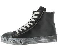Andrea Conti Damen Sneaker Leder High Top Stiefelette Used Look 0067110, Größe:41 EU, Farbe:Schwarz
