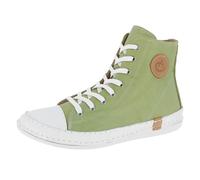 Andrea Conti Damen Stiefelette High Top Sneaker Boot Coole Applikationen 0025902, Größe:37 EU, Farbe:Grün