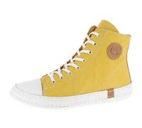 Andrea Conti Damen Stiefelette High Top Sneaker Boot coole Applikationen 0025902, Größe:38 EU, Farbe:Gelb