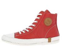 Andrea Conti Damen Stiefelette High Top Sneaker Boot Coole Applikationen 0025902, Größe:39 EU, Farbe:Rot