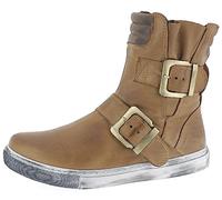 Andrea Conti Damen Stiefelette Leder Boot sportlich Riemen Schnalle 0346833