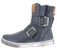 Andrea Conti Damen Stiefelette Leder Boot sportlich Riemen Schnalle 0346833