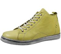 Andrea Conti Damen Stiefelette Leder High Top Sneaker Reißverschluss 0348734, Größe:37 EU, Farbe:Gelb