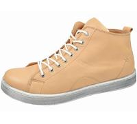 Andrea Conti Damen Stiefelette Leder High Top Sneaker Reißverschluss 0348734, Größe:42 EU, Farbe:Beige