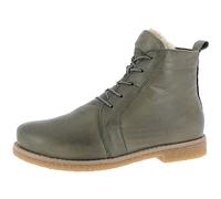 Andrea Conti Damen Stiefelette Leder Schnürboot Krepp Crepe Laufsohle 0344616, Größe:38 EU, Farbe:Grün