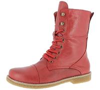 Andrea Conti Damen Stiefelette Schnürboot Leder 0348760 | Lederstiefelette mit Wechselfußbett Reißverschluss und Schnürung