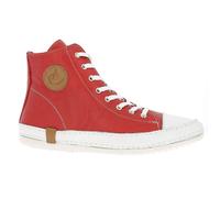 Andrea Conti Damen Stiefelette High Top Sneaker Boot coole Applikationen 0025902, Größe:38 EU, Farbe:Rot