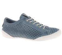 Andrea Conti Damen Schnürschuh Halbschuh Leder Sneaker mit Perforierung 0345767, Größe:40 EU, Farbe:Blau