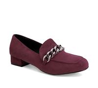 Andrés Machado - Bequeme Loafer für Damen und Junge Frauen - AM5593 - Elegante Ballerinas Mokassins mit Absatz aus Lederimitat- Bordeaux EU 43