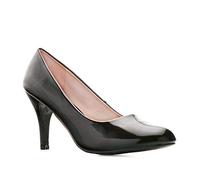 Andrés Machado - Damen Elegante Lackleder Pumps mit 9,5 cm Absatz - AM422 - Damen Sommer High Heels - Kleines Modell - Schwarzes Lackleder - Größe EU 42