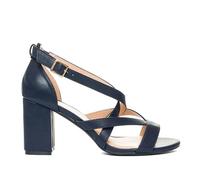 Andrés Machado - Damen Sandalen aus Synthetik mit hohem Absatz & Plateau - AM5684 - Marine - Größe EU 44