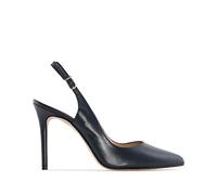 Andrés Machado - Elegante High Heels für Damen aus Glatt- oder Rauleder - Daniela - Bequeme hohe Damenschuhe Slingpumps High Heels für den Sommer - Marineblau, EU 44