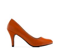 Andrés Machado - Elegante Pumps für Damen aus Kunstlederstoff mit 9,5 cm Absatz - AM422 - Absätze für Damen Winter Sommer - kleine Passform - Terrakotta Kunstleder - Größe EU 40