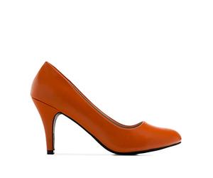 Andrés Machado - Elegante Pumps für Damen aus Kunstlederstoff mit 9,5 cm Absatz - AM422 - Absätze für Damen Winter Sommer - kleine Passform - Terrakotta Kunstleder - Größe EU 37