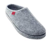 Andrés Machado - Hausschuhe für Damen für Frühling - Unisex Slipper für drinnen und draußen - AM001 - Schlappen aus Filz mit Rutschfester Gummisohle - Grau, EU 28