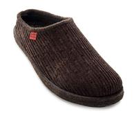 Andrés Machado - Hausschuhe für Herren für Winter - Unisex Slipper/Pantoffeln - AM001 für drinnen und draußen - Schlappen aus Filz mit rutschfester Gummisohle - Kord Braun, EU 43